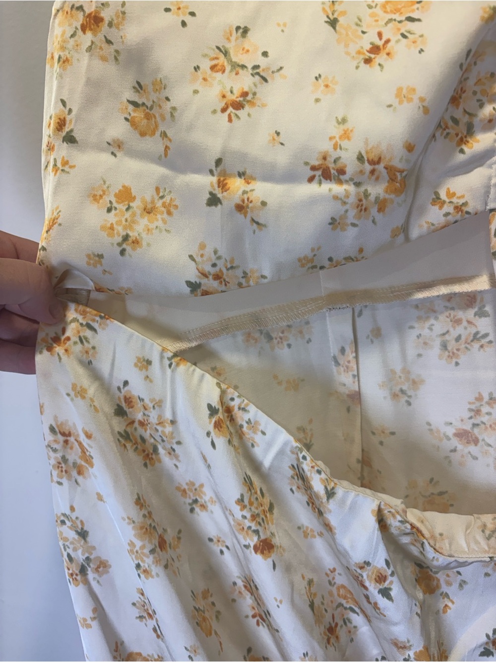 Abercrombie Satin Floral Cutout Dress - Picture 4 of 6